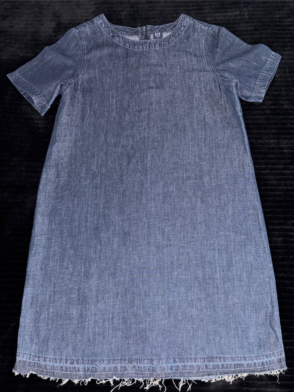 GAP Indigo Short-Sleeve Denim Shift Dress